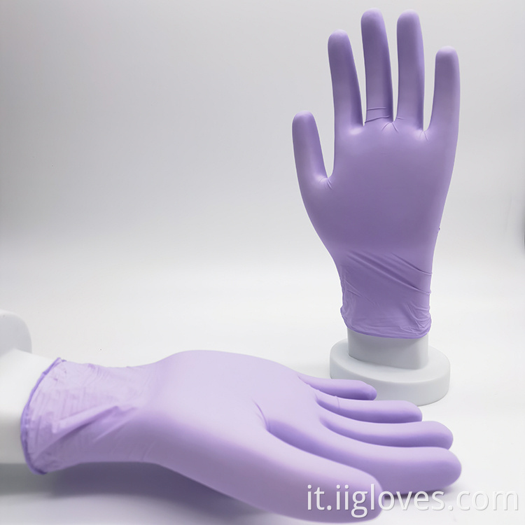 Esame monouso guanti in nitrile per ospedale, trasformazione alimentare, guanti di grado industriale